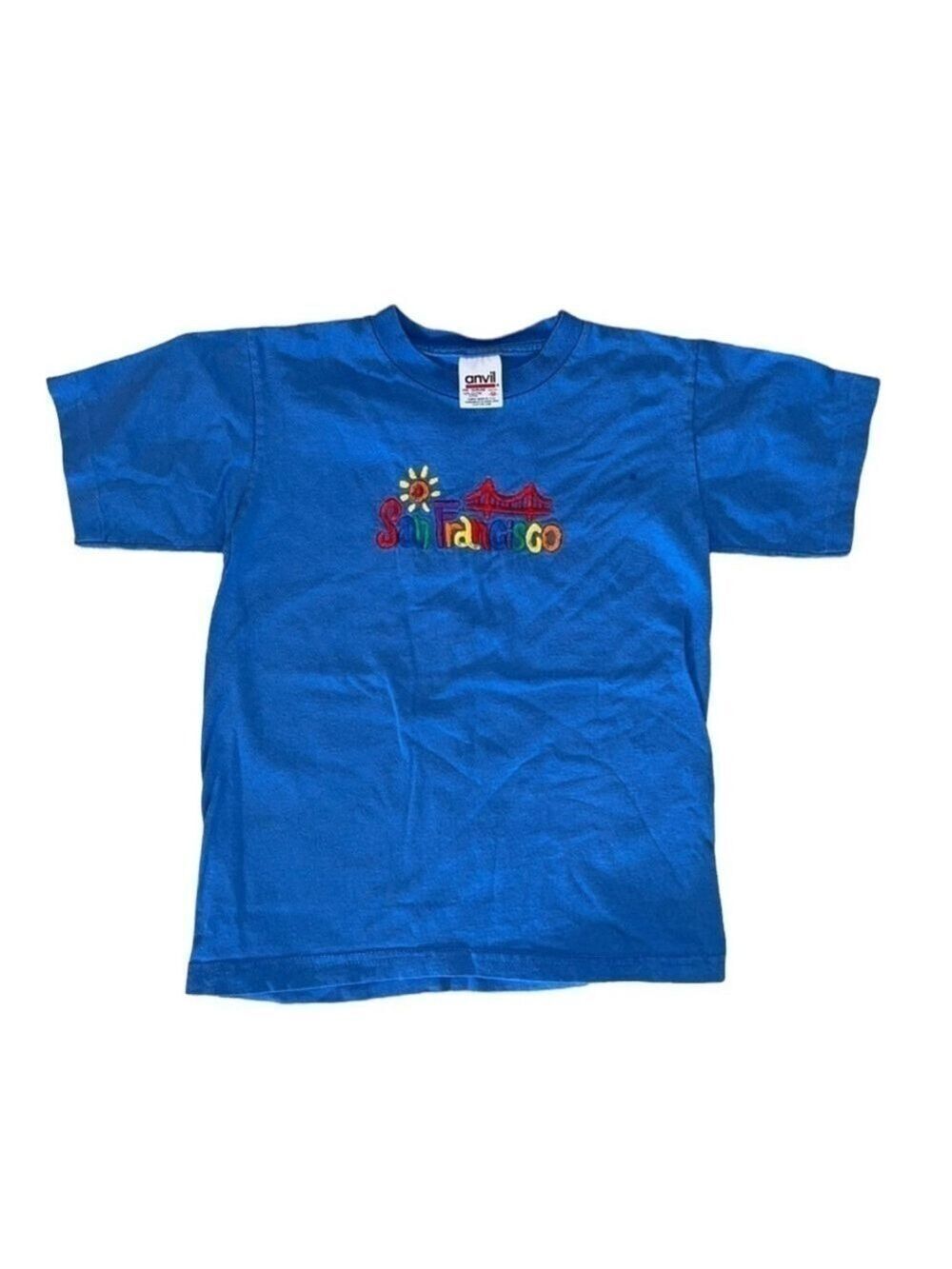 Anvil San Francisco Blue Tee Shirt Size Kids Medium
